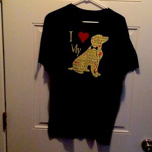 Gildan I Love my dog t shirt. Size Large. New.
